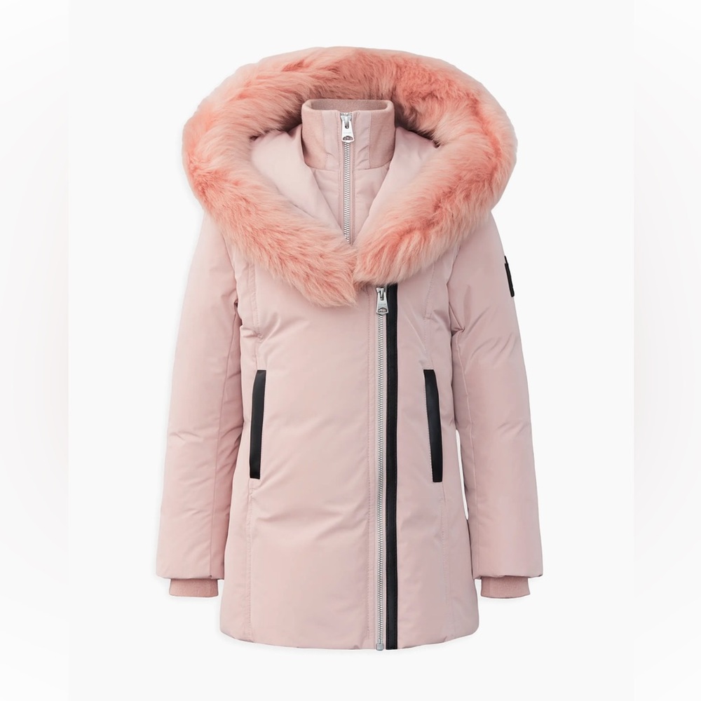 Mackage Petal Pink Jacket with Logo Detail Size 8